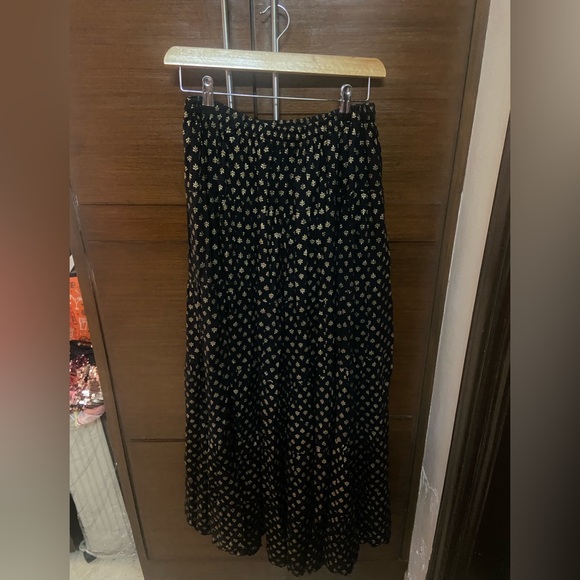 Jaipuri black block printed skirt - Picture 3 of 5